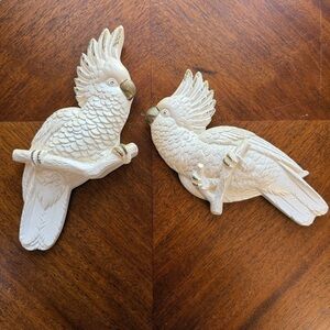 Miller Studio Pair of Chalkware Cockatoo Wall Hangings